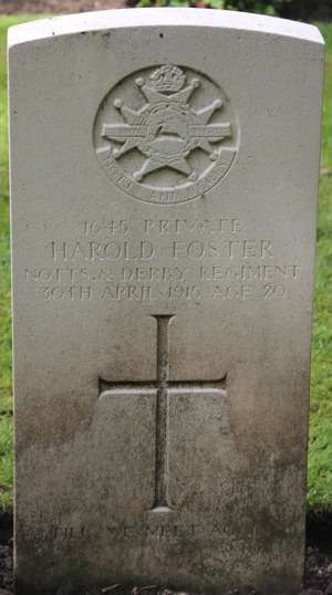 Private Harold Foster grave
