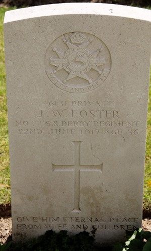 Private John Wilson Foster grave