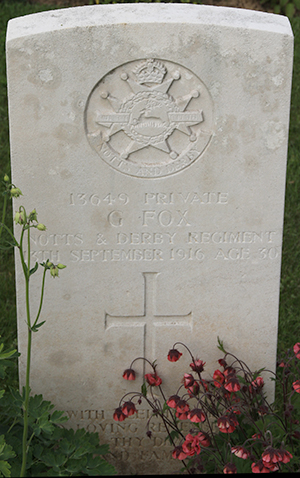 Private George Fox grave