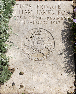 Private William James Fox grave