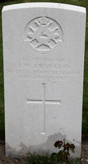 Private John William Franklin grave