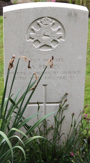 Private Arthur Frary grave
