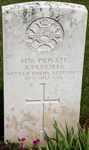 Private Alfred Freeman grave