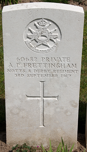 Private Arthur Percy Frettingham grave