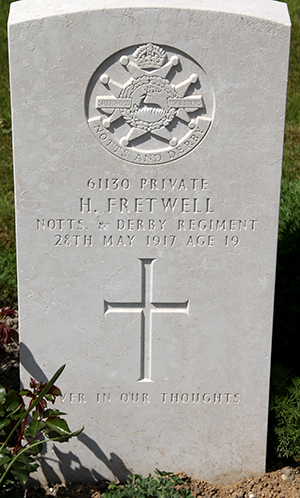 Private Harold Fretwell grave