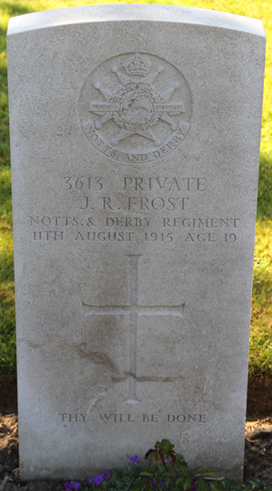 Private John Robert Frost grave