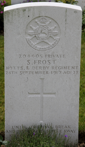 Private Samuel Frost grave