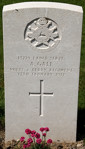 Lance Sergeant Albert Gale grave