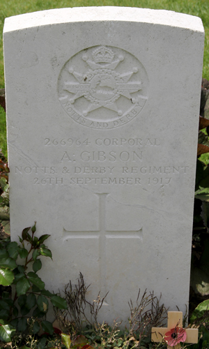Corporal Albert Gibson grave