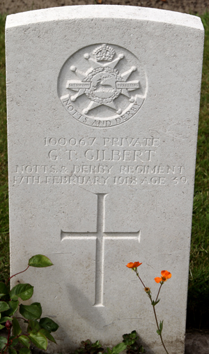 Private George Thomas Gilbert grave