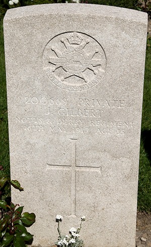 Private Joseph Gilbert grave