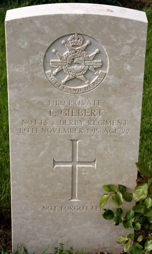 Private Thomas Gilbert grave