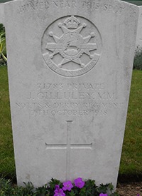 Private James Gilluley grave