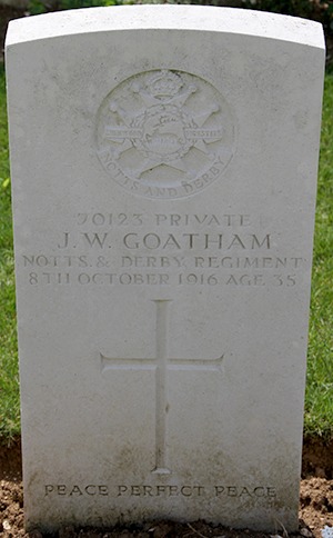 Private James Walter Goatham grave