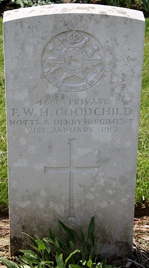 Private Francis William Henry Goodchild grave