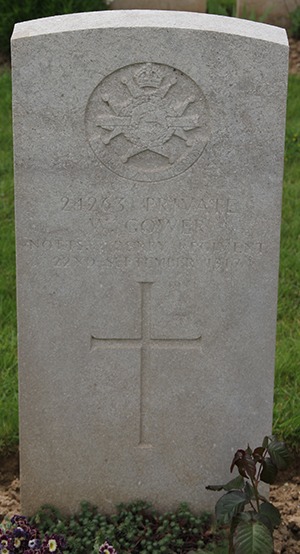 Private William Gower grave