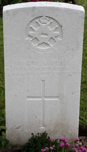 Private James Greatorex grave