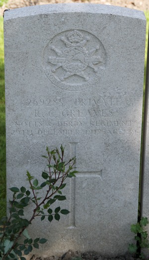 Private Reginald Charles Greaves grave
