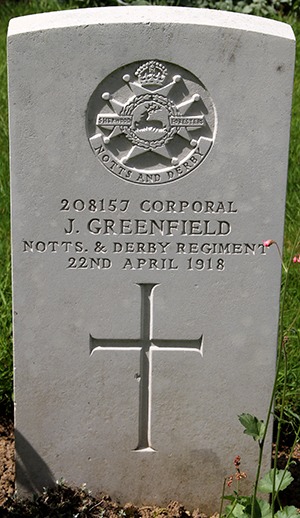 Corporal James Greenfield grave