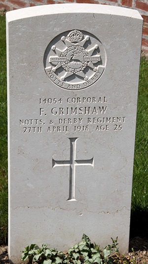 Corporal Frank Grimshaw rgave