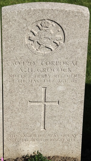 Corporal Arthur Harrison Grocock grave