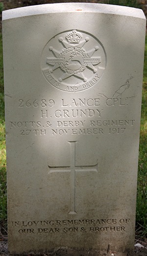 Lance Corporal Horace Grundy grave