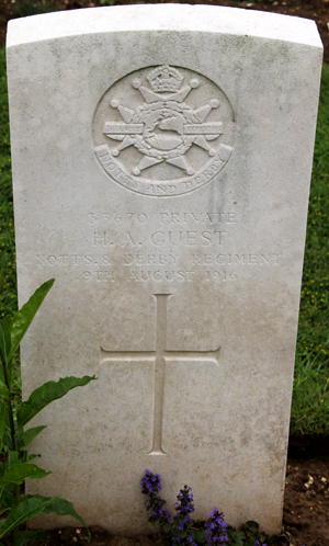 Private Harold James Guest grave