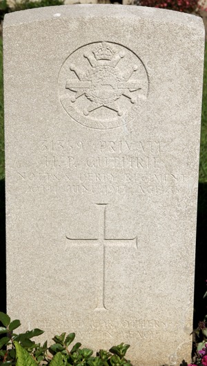 Private Henry Percy Guthrie grave
