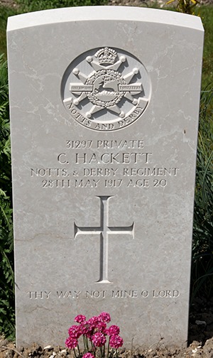 Private Cecil Hackett grave