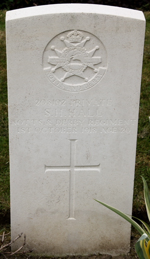 Private Sidney Harold Hall grave