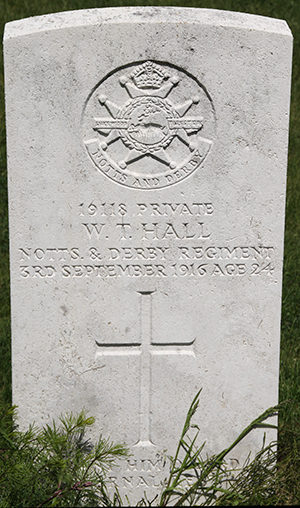 Private William Thomas Hall grave