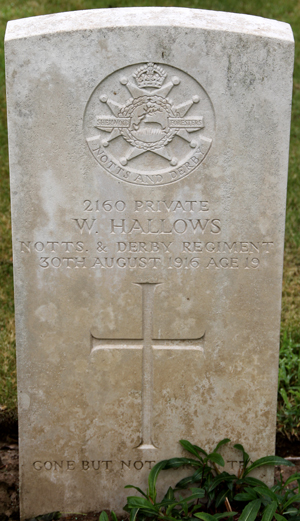 Private William Kirk Hallows grave