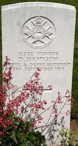 Private David Hampson grave