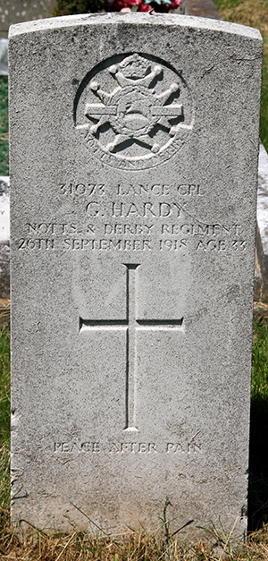 Lance Corporal George Hardy grave
