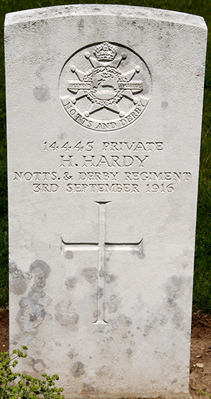 Private Harry Hardy grave