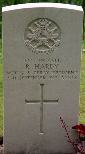 Private Robert Hardy grave