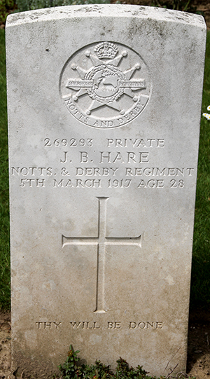 Private John Beeston Hare grave