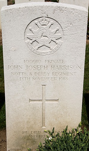 Private John Joseph Harrison grave