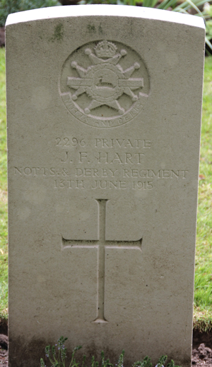 Private James Fletcher Hart grave