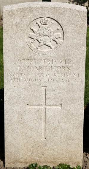 Private Frank Hartshorn grave