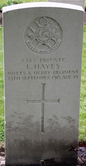 Private Leonard Hayes grave