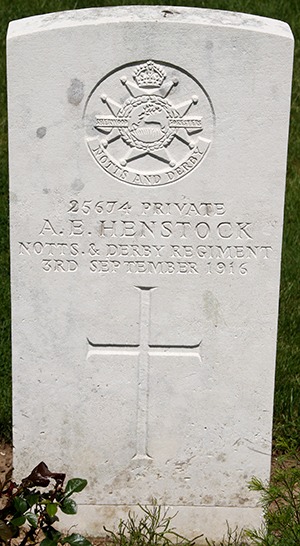 Private Alfred Edwin Henstock grave
