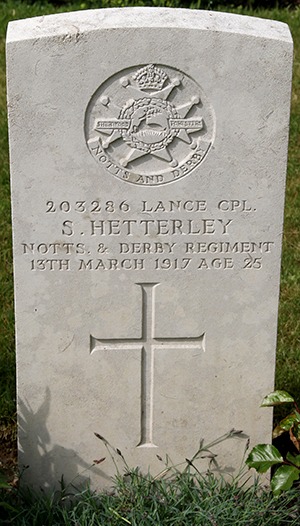 Lance Corporal Samuel Hetterley grave