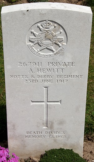 Private Arthur Hewitt grave
