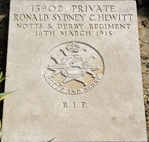 Private Ronald Sydney Charles Hewitt grave