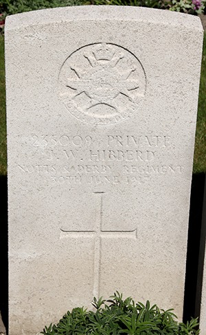 Private James William Hibberd grave