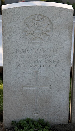 Private Robert Higham grave