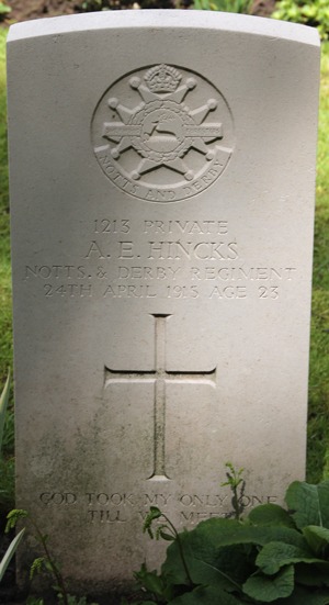 Private Albert Edward Hincks grave