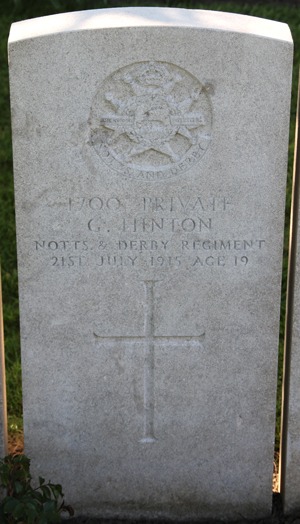 Private George Hinton grave