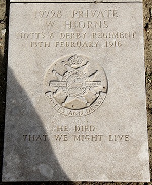 Private William Hiorns grave